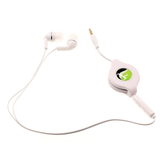 Headphones Retractable Earphones for Jitterbug Smart3 Phone - Hands-free Headset 3.5mm w Mic Earbuds Earpieces B4V Compatible With Lively Jitterbug Smart 3 Model