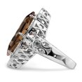 thumbnail image 4 of Sterling Silver Rhodium Smoky Quartz Ring QR3281SQ, 4 of 5