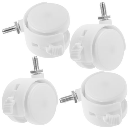 FONDOTIN Replacement Wheels for Office Chair White 4Set 6.00X4.50X3.00CM