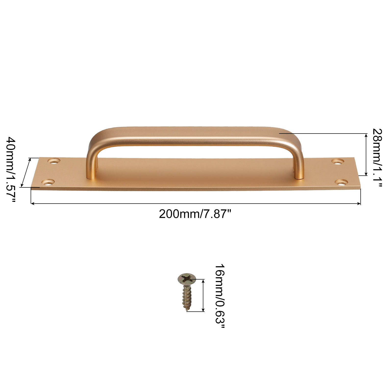 Unique Bargains Sliding Barn Door Handles for Kitchen and Home Use Gold
