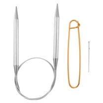 Uxcell Circular Knitting Needles Needles Stainless Steel 1 Set Gold US 13/9.0mm x 14 inch (80cm)