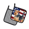 thumbnail image 2 of Caroline's Treasures Welsh Terrier Patriotic Pair of Pot Holders, 2 of 2