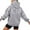 Gray, variant on SwiftWear Women's Oversized Pullover Hooded Sweatshirt with Back Lettering, Fall Winter Casual Wear Hoodie with Front Pockets Dark Gray