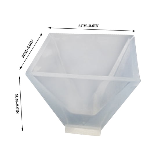 Clearance Under $0.79! 1PC Pyramid Silicone Mold, Resin Casting Mould for Geometry Ornaments, Silica Gel, for DIY Crafts & Home Decor, (5cm, Clear)
