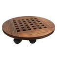 thumbnail image 6 of KONTONTY Rolling Plant Tray Wooden Versatile Use For Gardeners 1Set 15.56X15.56X2.75In, 6 of 8
