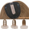 thumbnail image 4 of SEGO Clip in Hair Extensions Human Hair Toppers 100% Real Human Hair Topper for Thinning/Loss Hair Natural Black Hair Pieces, 4 of 9