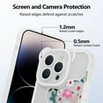 thumbnail image 4 of Cute Bear Ears iPhone 14 Pro Max Case, Bear Print Flower Pattern Funny Cartoon Soft TPU Full Protection Shockproof Cases Cover Skin for Kids Girls Women Children, 4 of 14