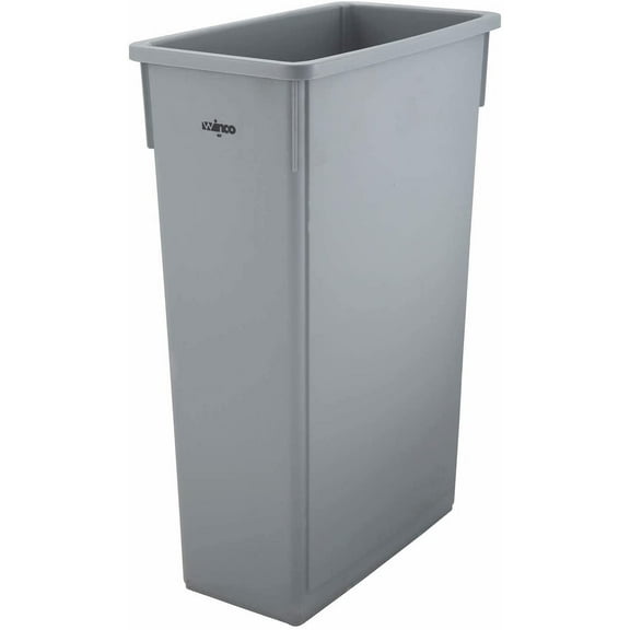 Winco PTC-23SG Slender Trash Can, 23-Gallon, Gray,Medium