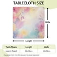 thumbnail image 2 of Colorful Floral Pattern Square Fitted Tablecloth with Elastic Edge,Square Table Cover,Washable Elastic Table Cover for Home Kitchen Party Decor 34"x34", 2 of 6
