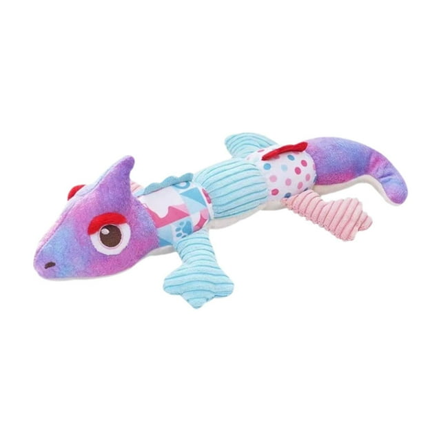 Squeaky Dog Toy Releged Baded Resistente para cachorro con Squeaker Funny Chew Púrpura