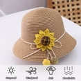 thumbnail image 4 of Conjunto de sombrero y bolso de paja para niñas, sombreros de fiesta de té para niñas, bolsos, gorras de vestir, bolsas, regalo para cumpleaños, verano, viajes en la playa, 4 of 5