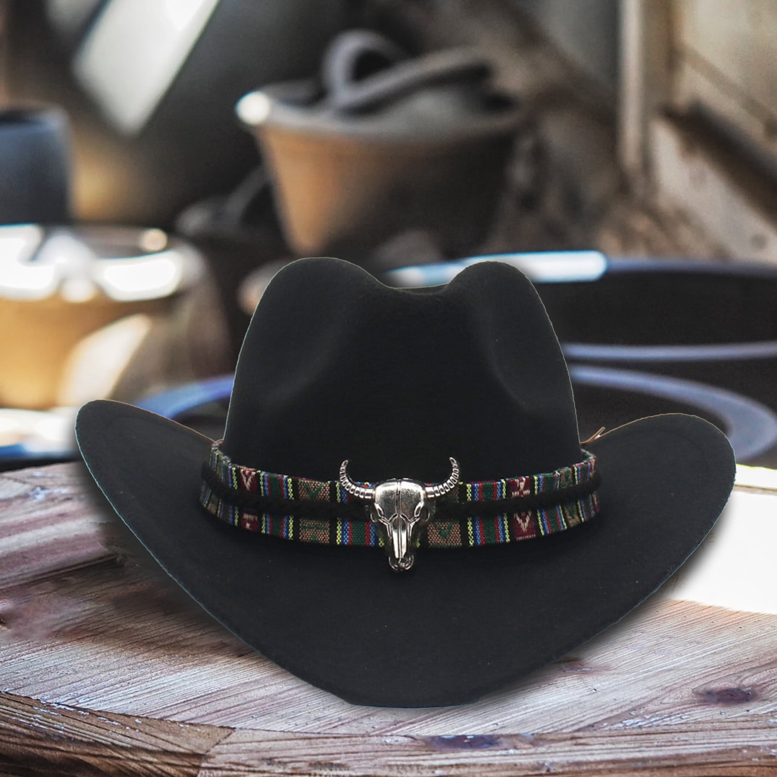 Western Cowboy Hat for Men Women Wide Brim Sun Protection  display picture 1