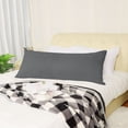 thumbnail image 3 of Unique Bargains Pillowcases 2 Pack Microfiber Body Pillow Covers Grey 20" x 72", 3 of 8