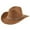 Brown, variant on Western Cowboy Hat For Men And Women Bohemian Style Fedora With Rhinestone Embellishments Khaki
