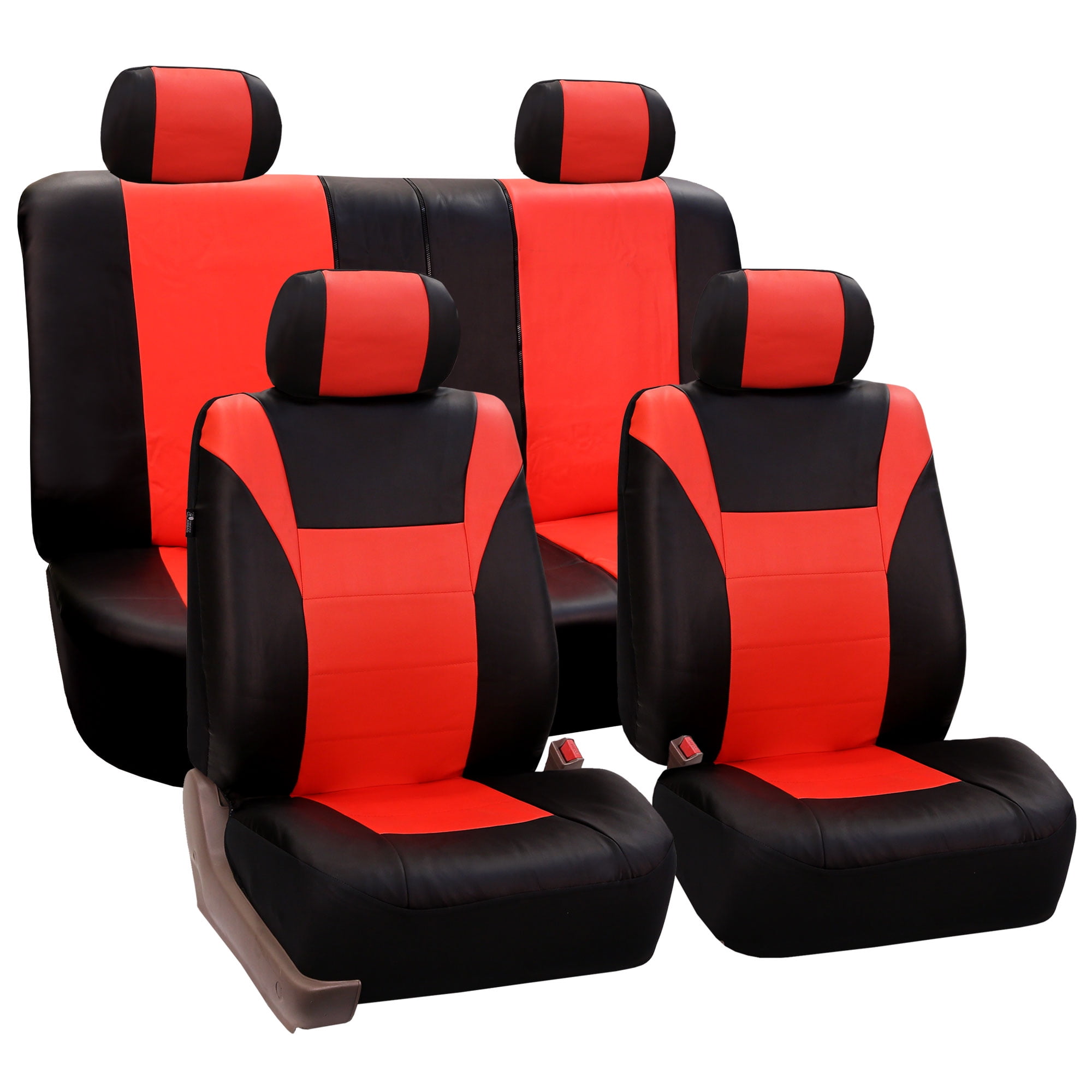 red and black seat covers walmart