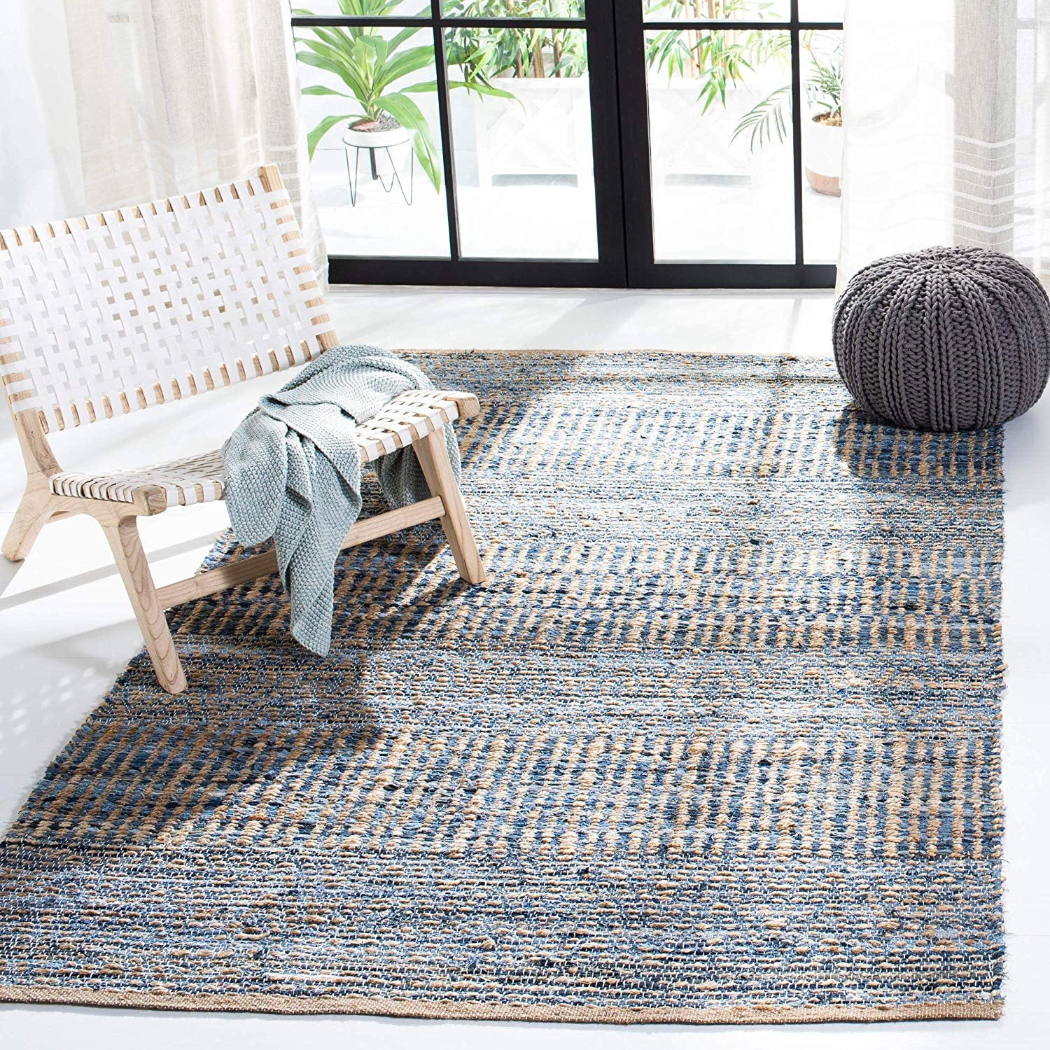 Safavieh Cape Cod Collection CAP353A Hand Woven Flatweave Natural and