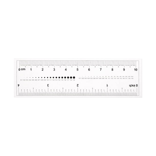 Unique Bargains Flexible Ruler 4 Inch 1mm Scale PET Plastic Covered Film Straight Ruler