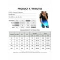 thumbnail image 4 of Hymorin Sequins Cold Shoulder Women Gradient Print 1/2 Zipper T-Shirts Tops, 4 of 4