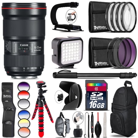 Canon 16-35mm 2.8L III USM Lens - Video Kit + Color Filter - 16GB Accessory Kit (International Version)