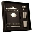 thumbnail image 1 of Ensemble Cadeau Flacon de Luxe de 6 oz en Cuir Noir à Clous Roxanne, 1 of 1