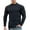 Black, variant on Mens Workout Tee Mock Neck Pullover Long Sleeve Running Sport Shirt Base Layered Undershirts
