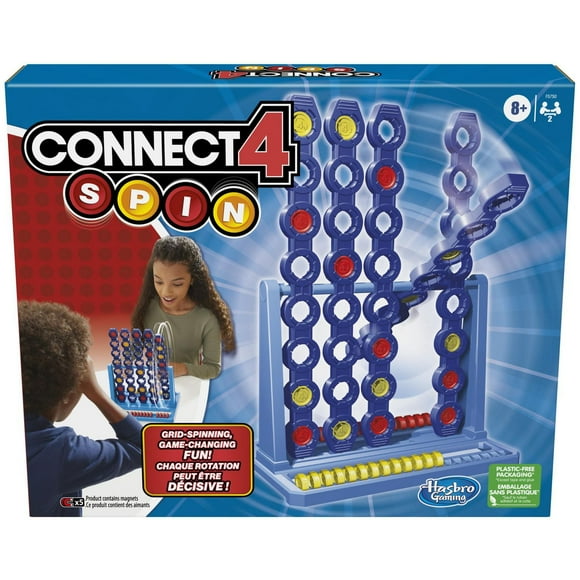 Connect 4 Spin Game, Features Spinning Connect 4 Grid, Game for 2 Players, Strategy Game for Families and Kids, Ages 8 and up