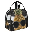 thumbnail image 2 of Easygdp Pineapple With Black Glasses Bolsa Térmica Premium - Tela Oxford Impermeable, Gran Capacidad, Bolsillo Frontal, Unisex para Trabajo, Escuela, Actividades al Aire Libre y Picnics, 2 of 8