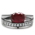 thumbnail image 3 of Womens Silver Rings High polished (no plating) 316L Stainless Steel Ring with AAA Grade CZ in Clear TK098, 3 of 5