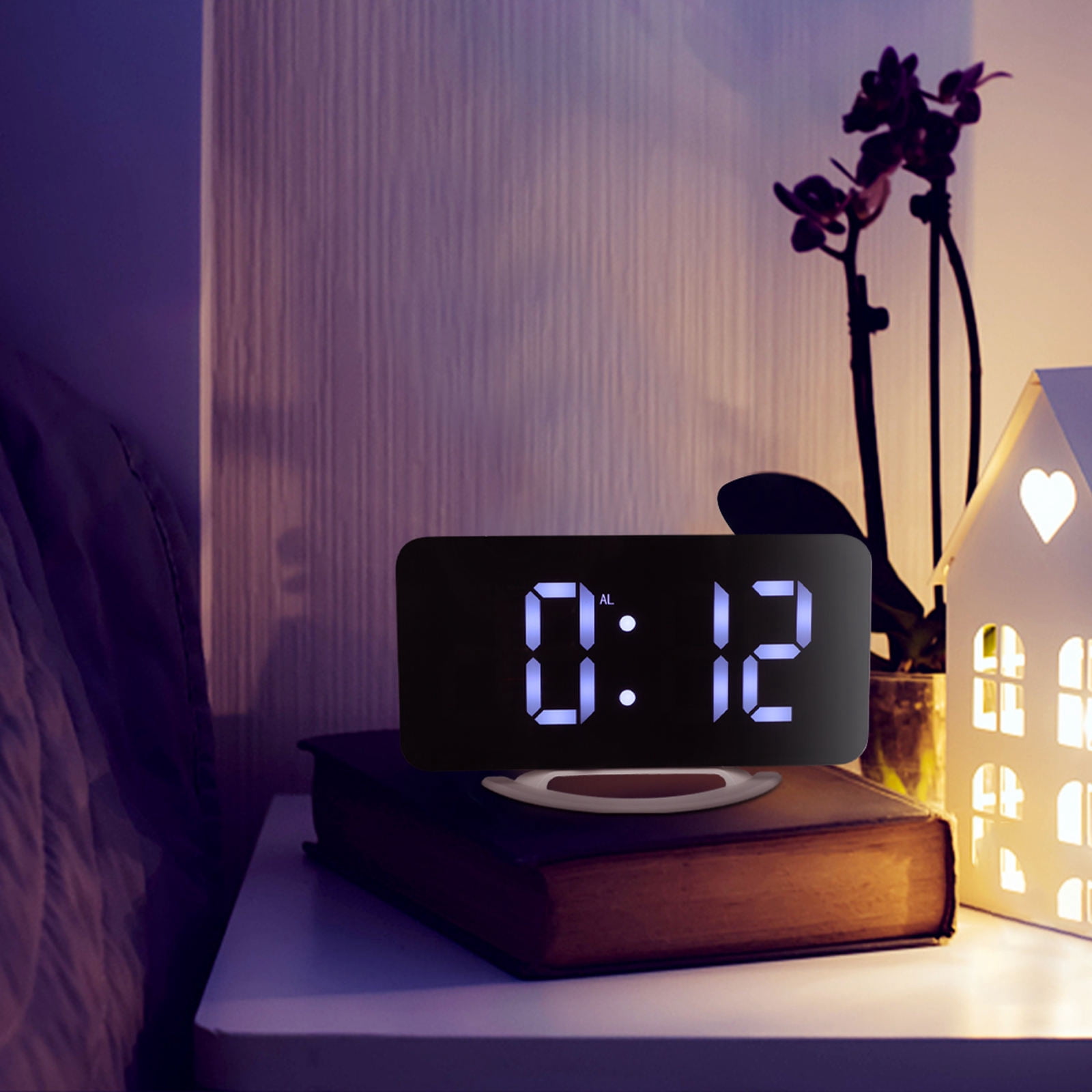 AURARMLET Loud Vibrating Alarm Clock with Clear Digits for Bedroom and Office