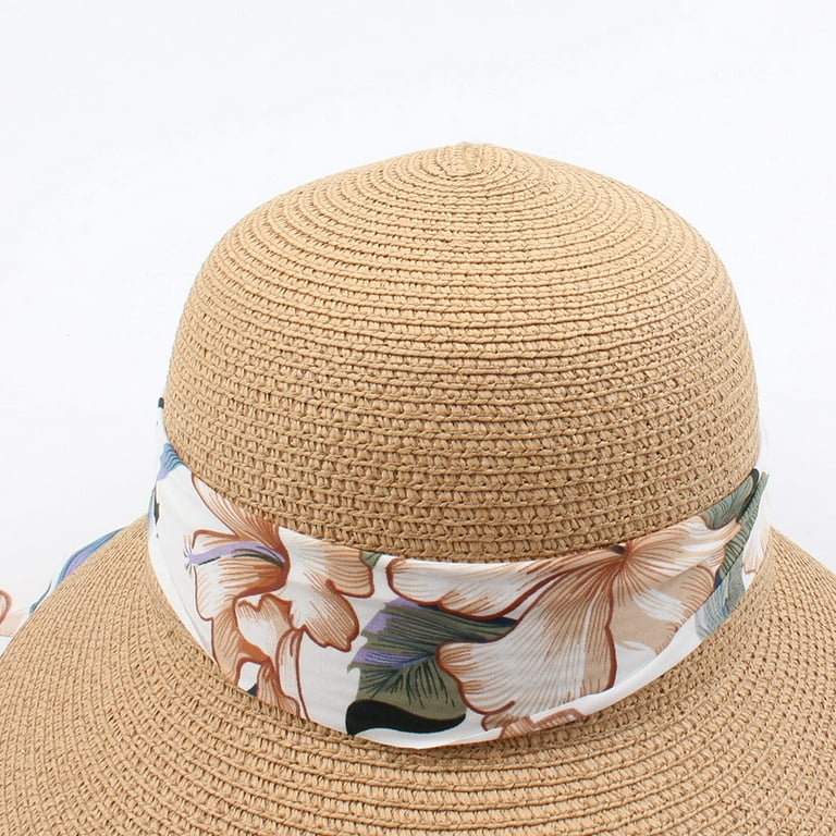 Sun Hat Womens Wide Brim Sun Straw Hat Summer Hat Foldable Roll Up Floppy  Beach Hats Uv Upf50 Caps Beach Cowboy Hat Men 