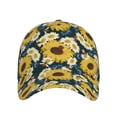 thumbnail image 2 of Naloa Original Classic Low Profile Hat Men Women Baseball Cap Dad Hat Adjustable Unconstructed Sunflowers Print Cap, 2 of 9