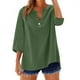 thumbnail image 2 of Vestidos Casuales Para Mujer, Blusas De Mujer De Moda Blusa informal de moda para mujer, con cuello en V, manga 3/4 y botones decorativos, 2 of 6