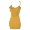 thumbnail image 3 of Essential Basic Women's Basic Casual Long Camisole Cami Top Regular Sizes - Mustard, M, 3 of 4