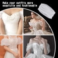 thumbnail image 6 of Detachable Polyester Wedding Dress Straps Bridal Tulle Shoulder Straps White 976x130x3mm, 6 of 6