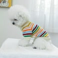thumbnail image 4 of Harikaji Dog Knitted Sweater, Heart Dinosaur checkered Pattern Puppy Sweater Warm Soft Pet Holiday Clothes for Small Cats and Dogs Rainbow Stripes L, 4 of 7