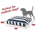 thumbnail image 3 of Majestic Pet | Vertical Stripe Shredded Memory Foam Rectangle Pet Bed For Dogs, Removable Cover, Navy Blue, Medium, 3 of 6