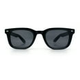 thumbnail image 5 of Gentlemans Hipster Bevel Horn Rim Plastic Fashion Hustler Sunglasses All Black, 5 of 8