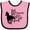 Pink and Black, variant on Inktastic Live Like Someone Left the Gate Open Horse Silhouette Boys or Girls Baby Bib