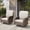Beige-2 Pcs, variant on Hommoo 3-Piece Outdoor Furniture Set, Outdoor Swivel Gliders Rocker, Wicker Patio Bistro Set with Side Tablerd for Porch Deck Backyard, Blue