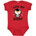 thumbnail image 3 of Inktastic I Love My Daddy with Cute Penguin and Hearts Girls Baby Bodysuit, 3 of 5