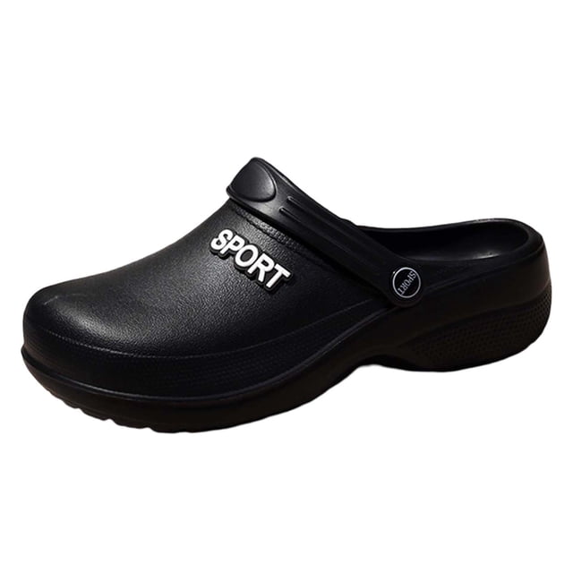 MIASHUI Womens Clogs Beach Water Shoes Walking Sandals Home Travel Slippers,Black,5.5