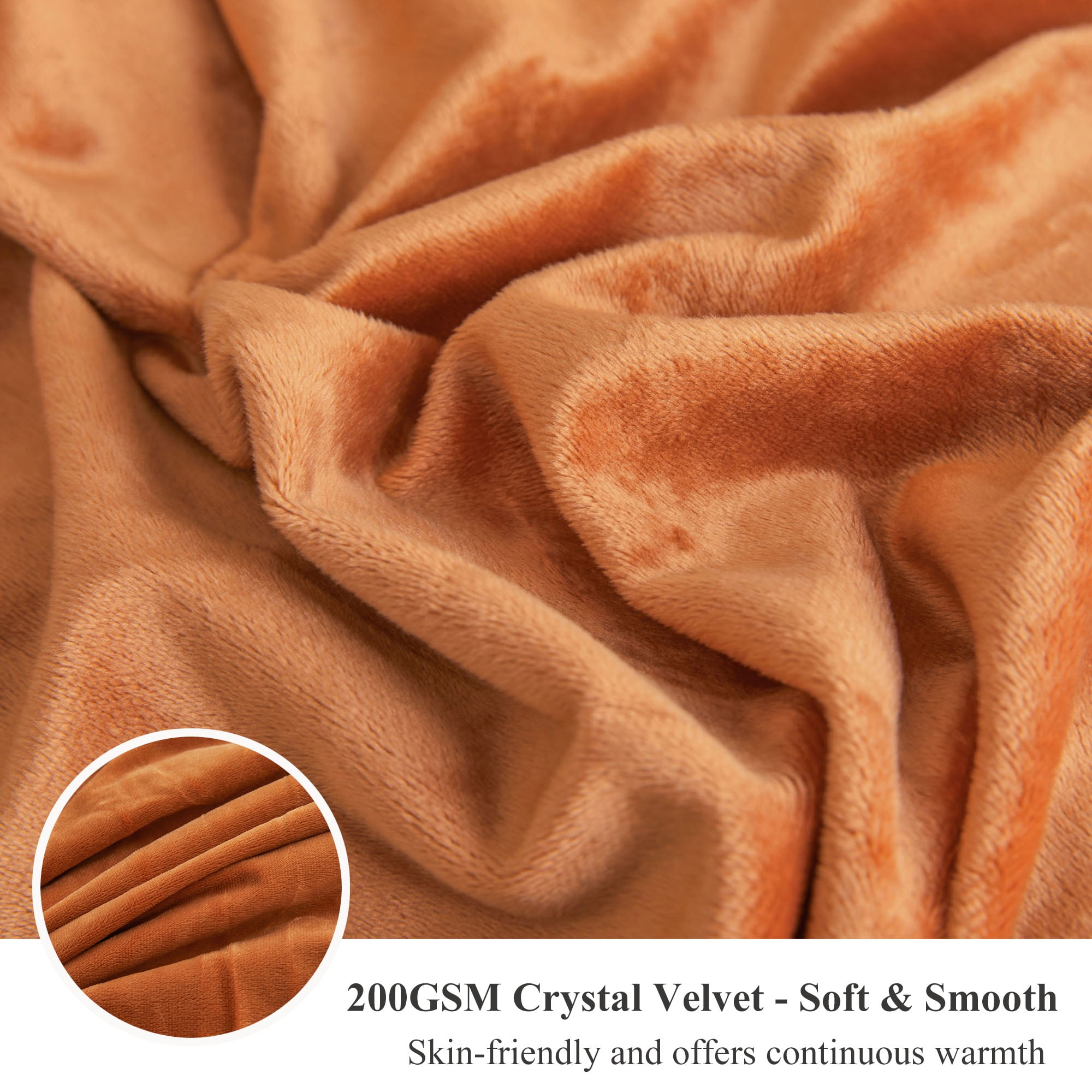 XeGe 2 Piece Fluffy Faux Fur Duvet Cover Set Twin, Luxury Ultra Soft Velvet Shaggy Plush Bedding Set, Fuzzy Comforter Cover with 1 Furry Pillowcase, Zipper Closure, Twin Size, Burnt Orange