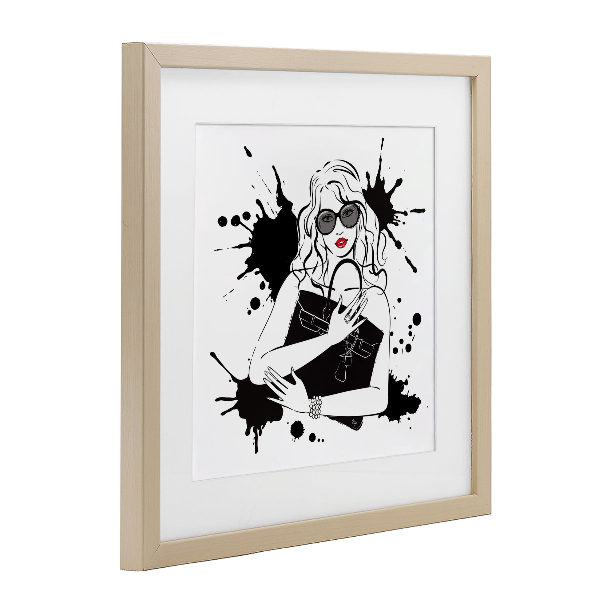 Stupell Industries Black Bag Elegance & Glamour Birch Framed Print Under Glass, design by Martina Pavlova