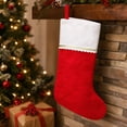 thumbnail image 5 of 12Pcs Classic Large Christmas Stockings,17 Inch Red & White Xmas Hanging Stocking Ornament with Hanging Loop,for Fireplace Mantel Home Holiday Party Christmas Tree Decoration, 5 of 7
