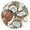 Black, variant on Coconuts Palm Leaves Cartoon Round Wall Clock Silent Analog Battery Operated Gold Pointer Home Decor 9.84" Diameter