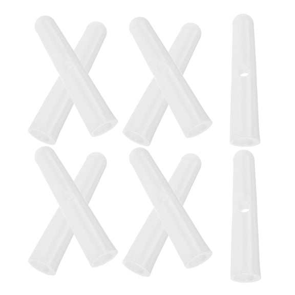 BESTOYARD 10Pcs Replacement Umbrella Bone Covers Tail Beads White Anti-Wear Durable Material
