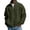 APQ42-Army Green, variant on Men'S Waffle Knit Full Front Zip Jacket,Stand Up Casual Sportswear Comfy Thick And Warm Solid Color Loose Cardigan For Home Outdoor Work Light Blue M