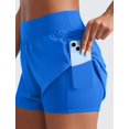 thumbnail image 4 of Pantalones cortos para correr CRZ YOGA de doble capa 2 en 1 para mujer, 4 of 4