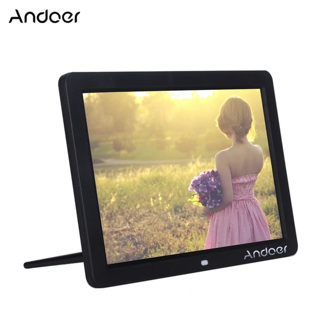 Álbum de fotos digital Andoer 12 "de pantalla ancha de alta definición del marco LED digital de fotos del álbum digital de alta resolución 1280 * 800 del marco de fotos electrónica con control remoto Andoer-2 Álbum de fotos digital