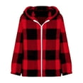 thumbnail image 3 of Inleife Fashion Women's Warm Winter Coats Zipper-Neck Casual Long Sleeve Hooded Plaid Coat Outwear, 3 of 4